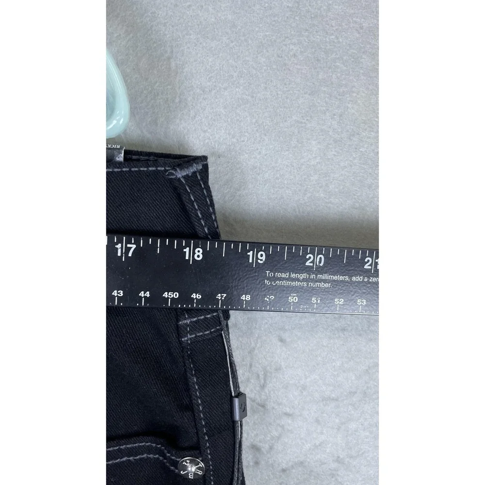 True Religion Ricky Jeans Mens 34x32 Black Rinse Relaxed Straight‎ Denim Pants